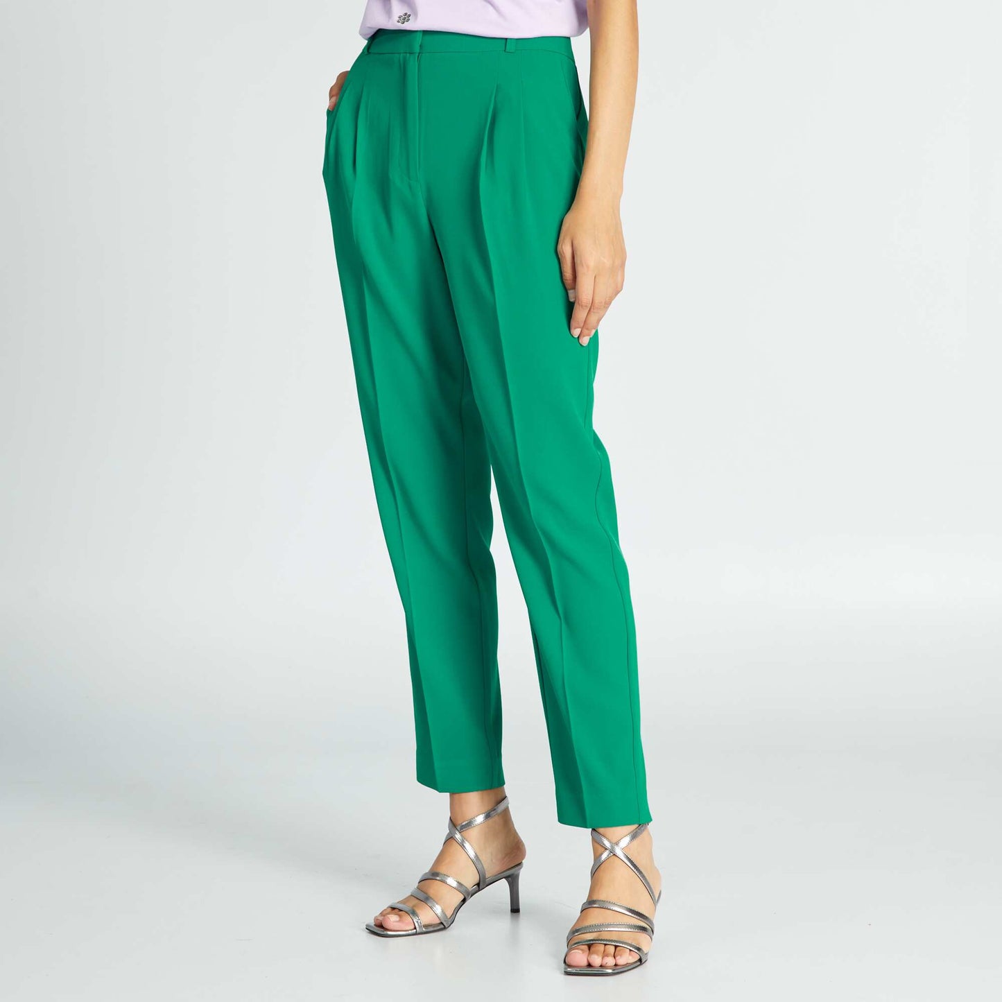 Cigarette trousers with high waist PROUD_PEAC