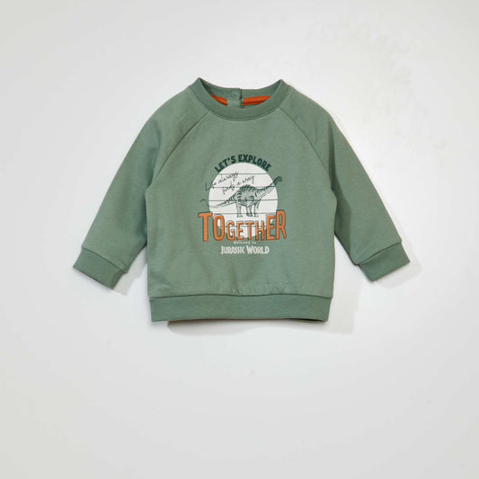 'Jurassic Park' round-neck sweater GREEN