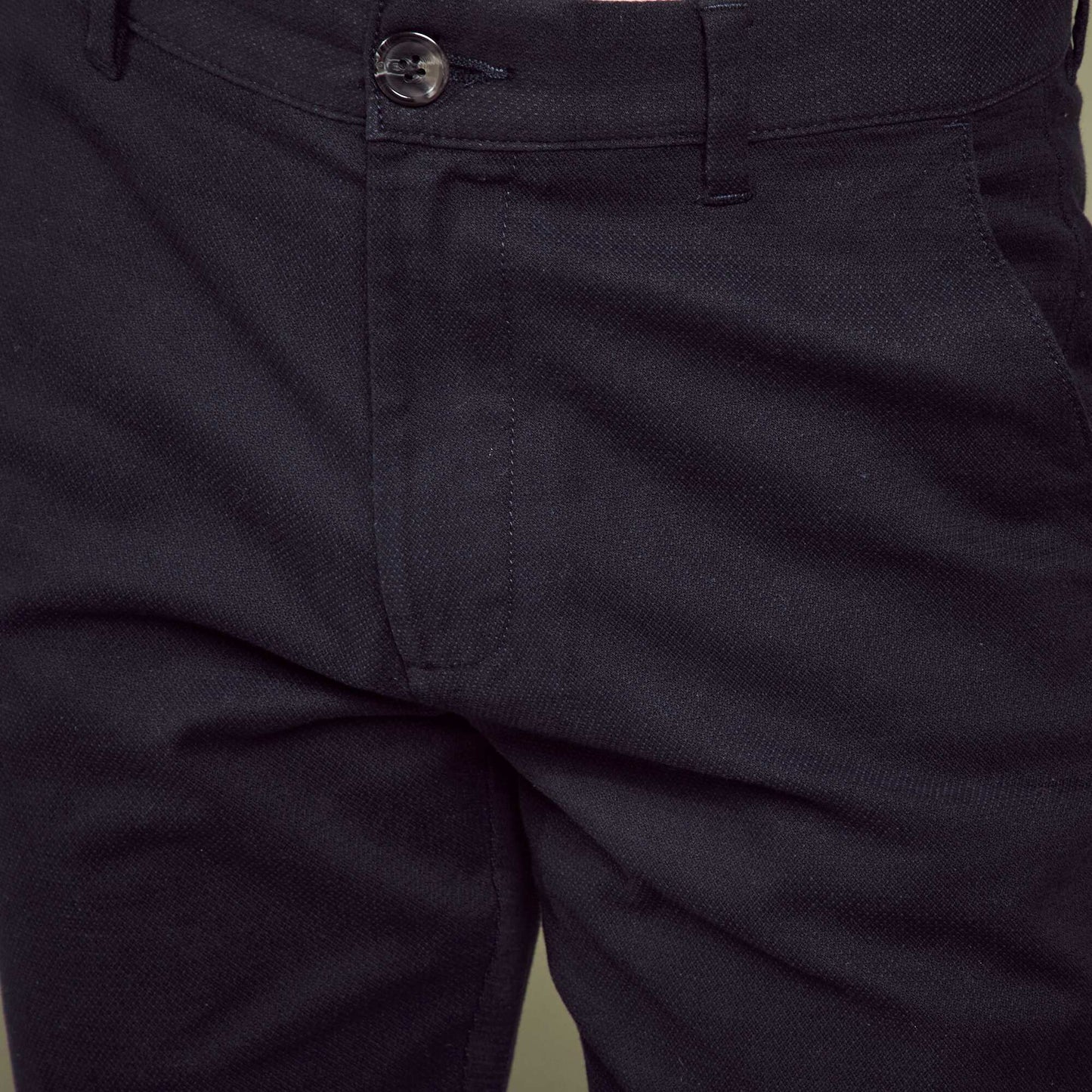 Slim-fit jacquard trousers BLACK IRIS