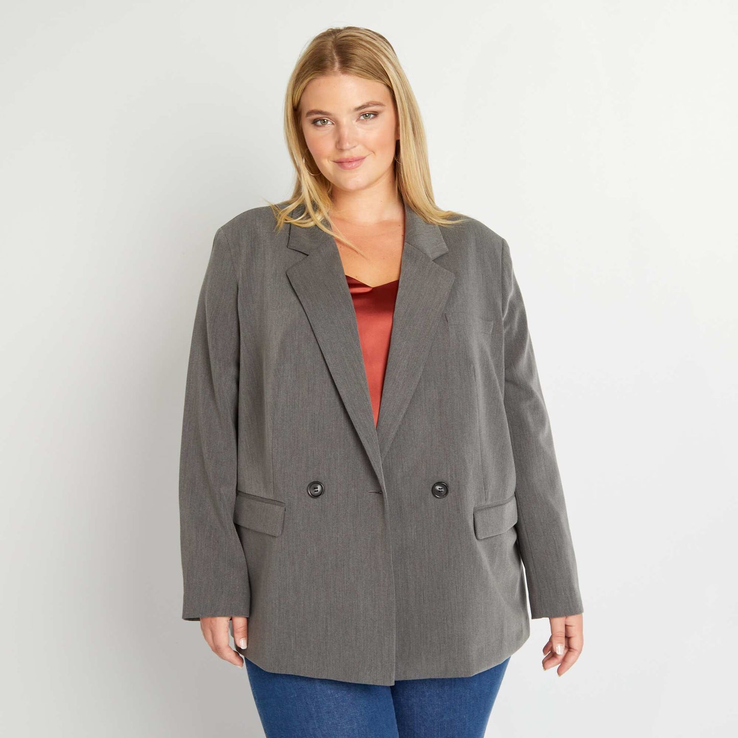 Double-breasted blazer GREY
