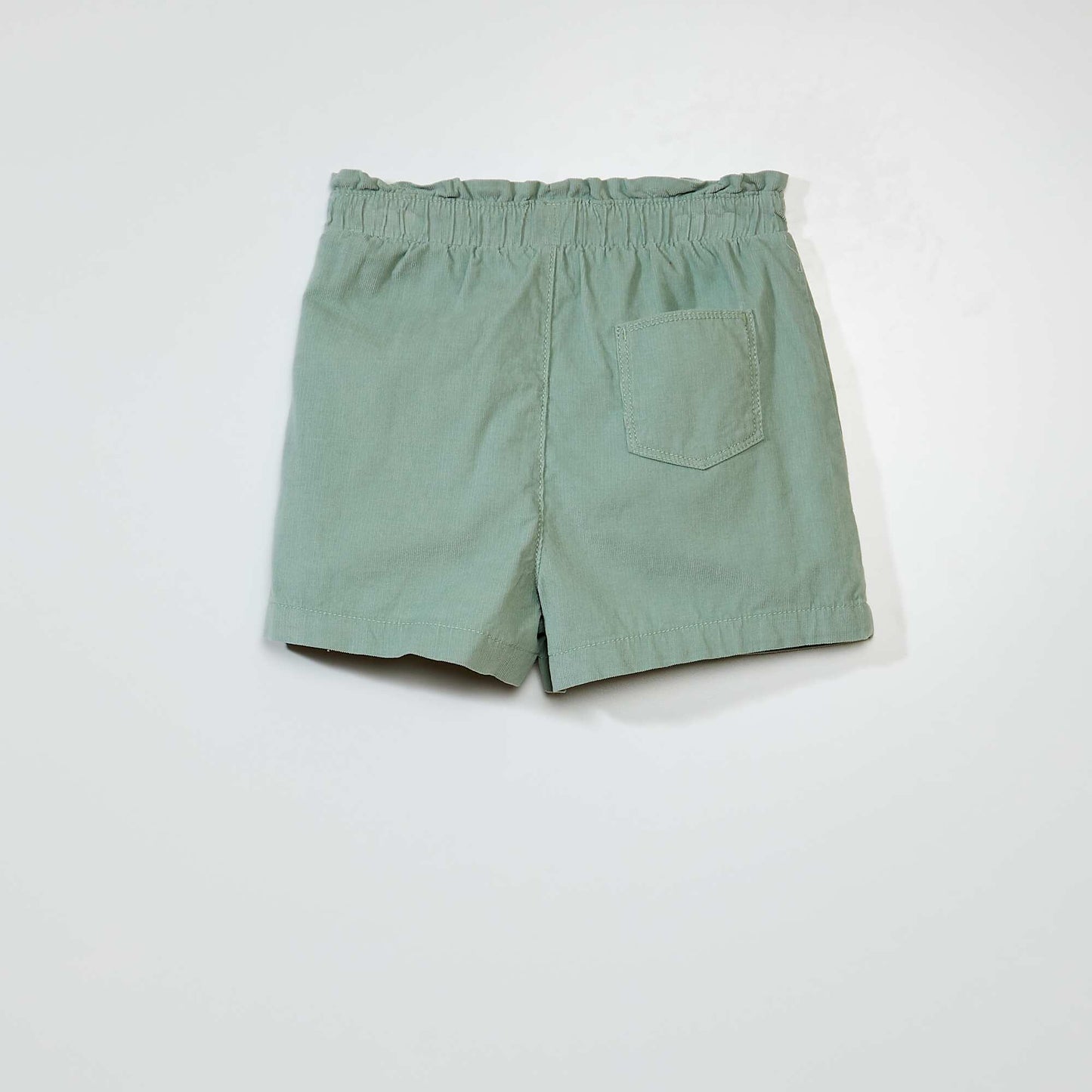 Velour paperbag shorts GREEN