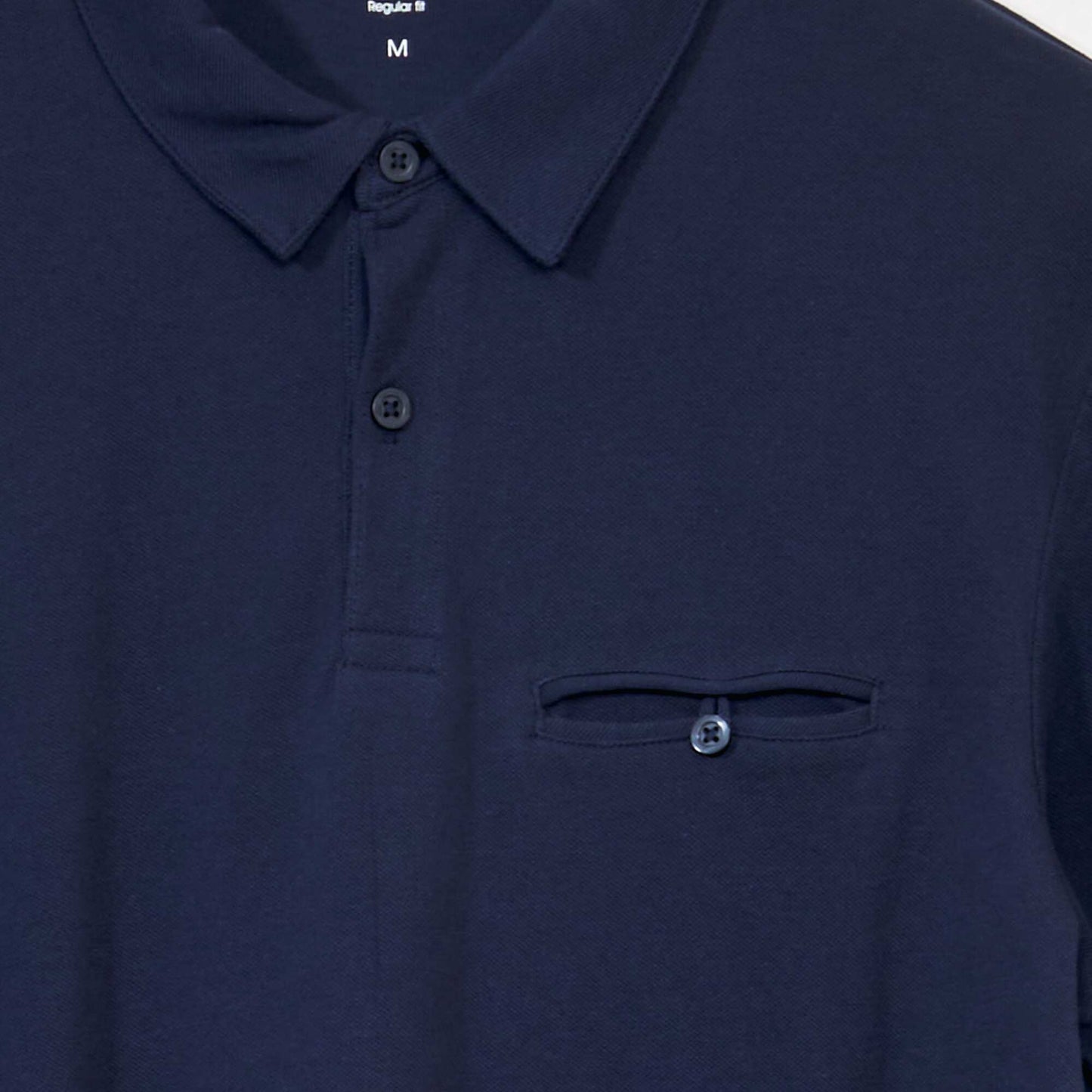 Cotton piqué polo shirt BLACK IRIS