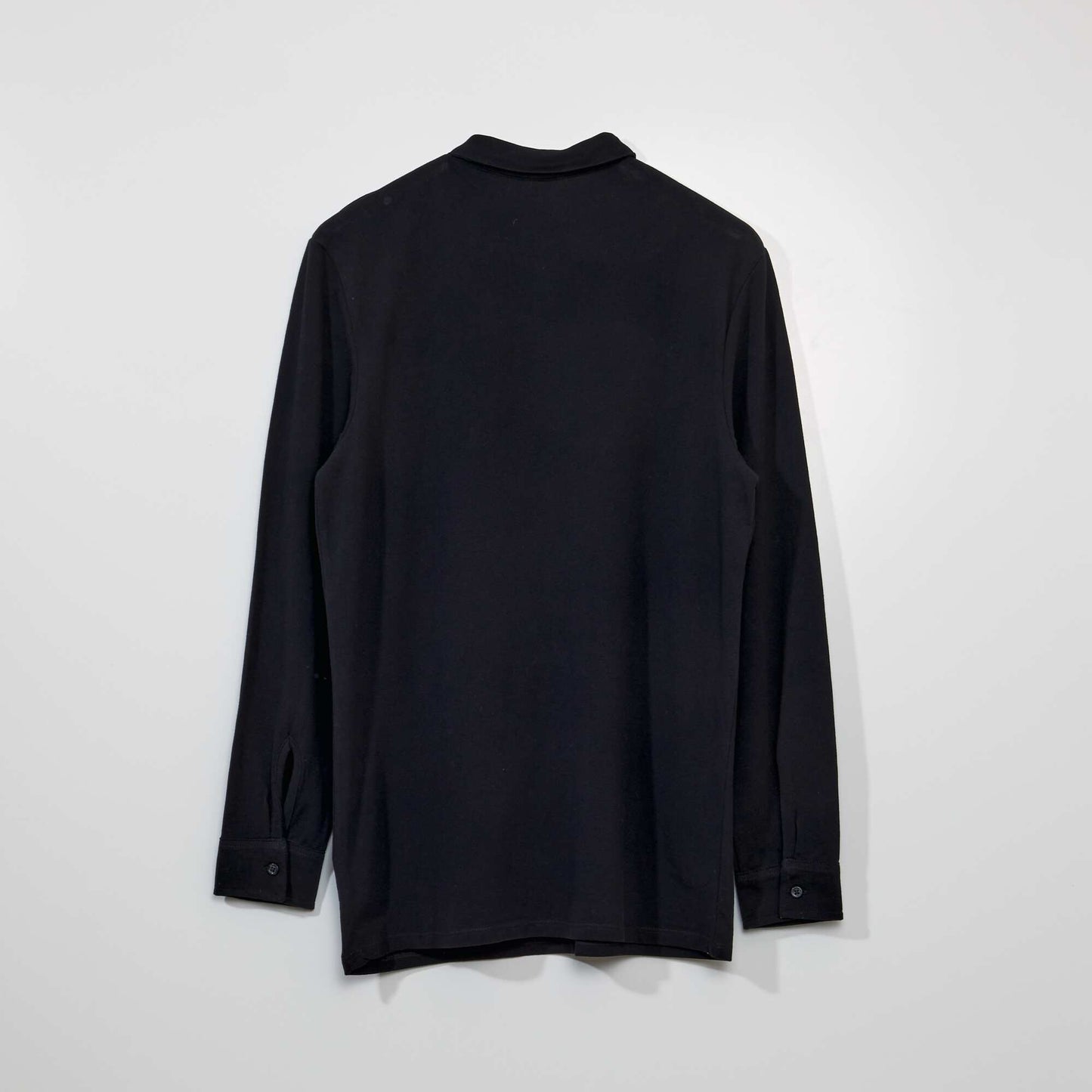 Cotton piqué polo shirt black