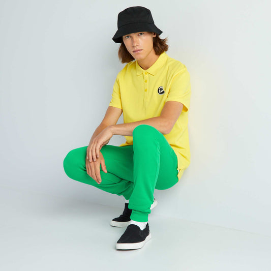 Cotton piqué polo shirt YELLOW