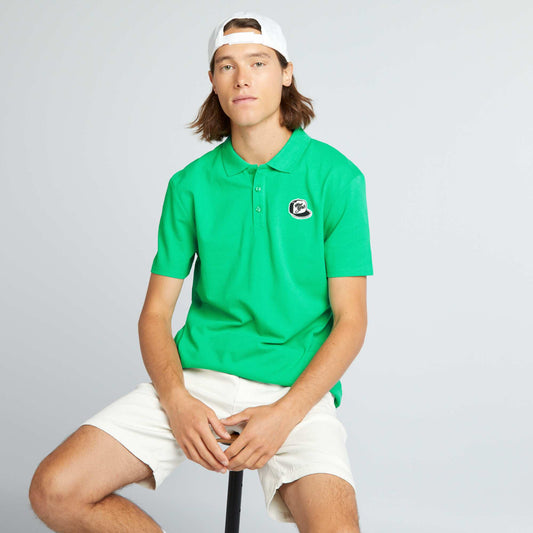 Cotton piqué polo shirt GREEN