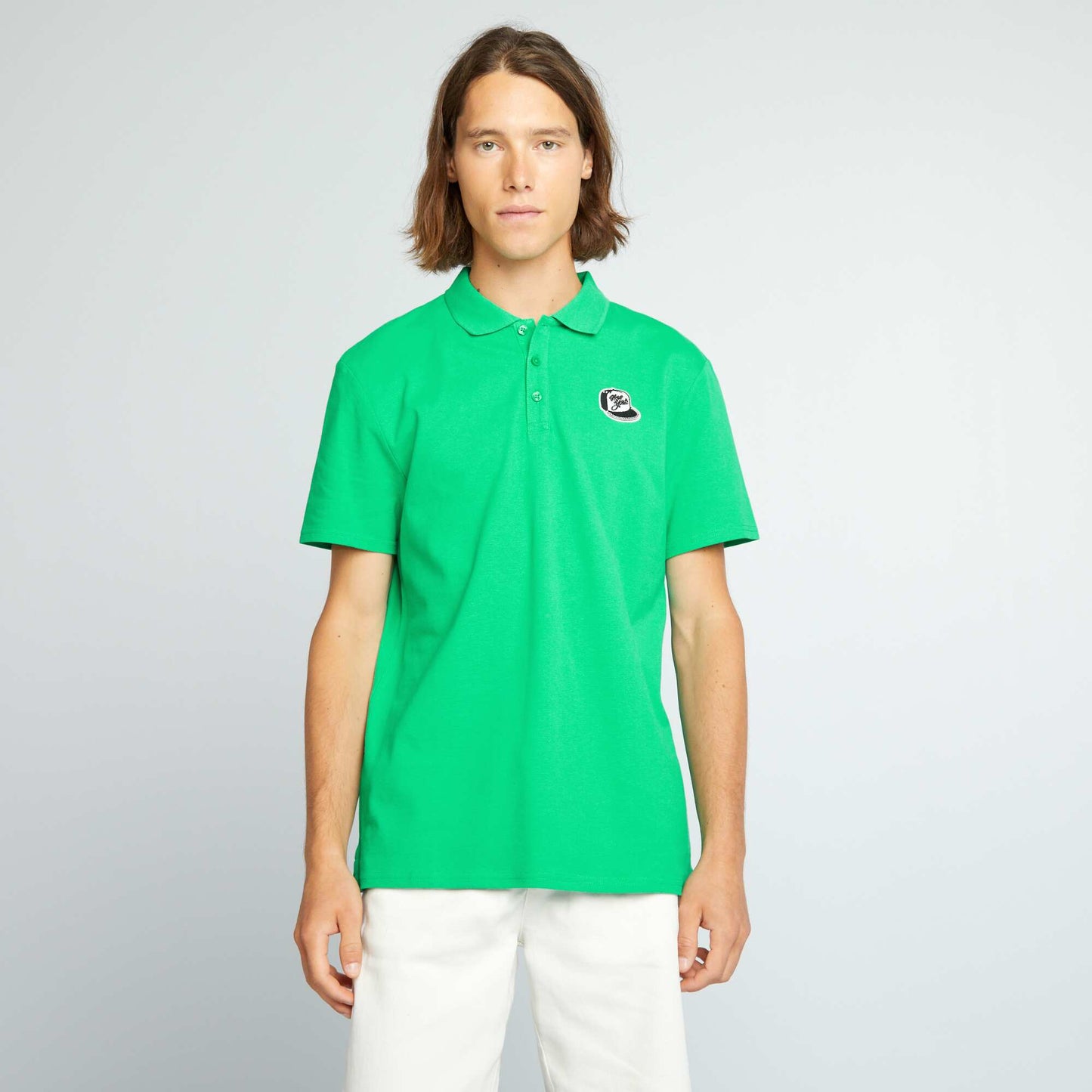 Cotton piqué polo shirt GREEN