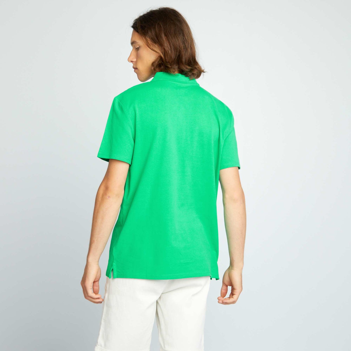 Cotton piqué polo shirt GREEN