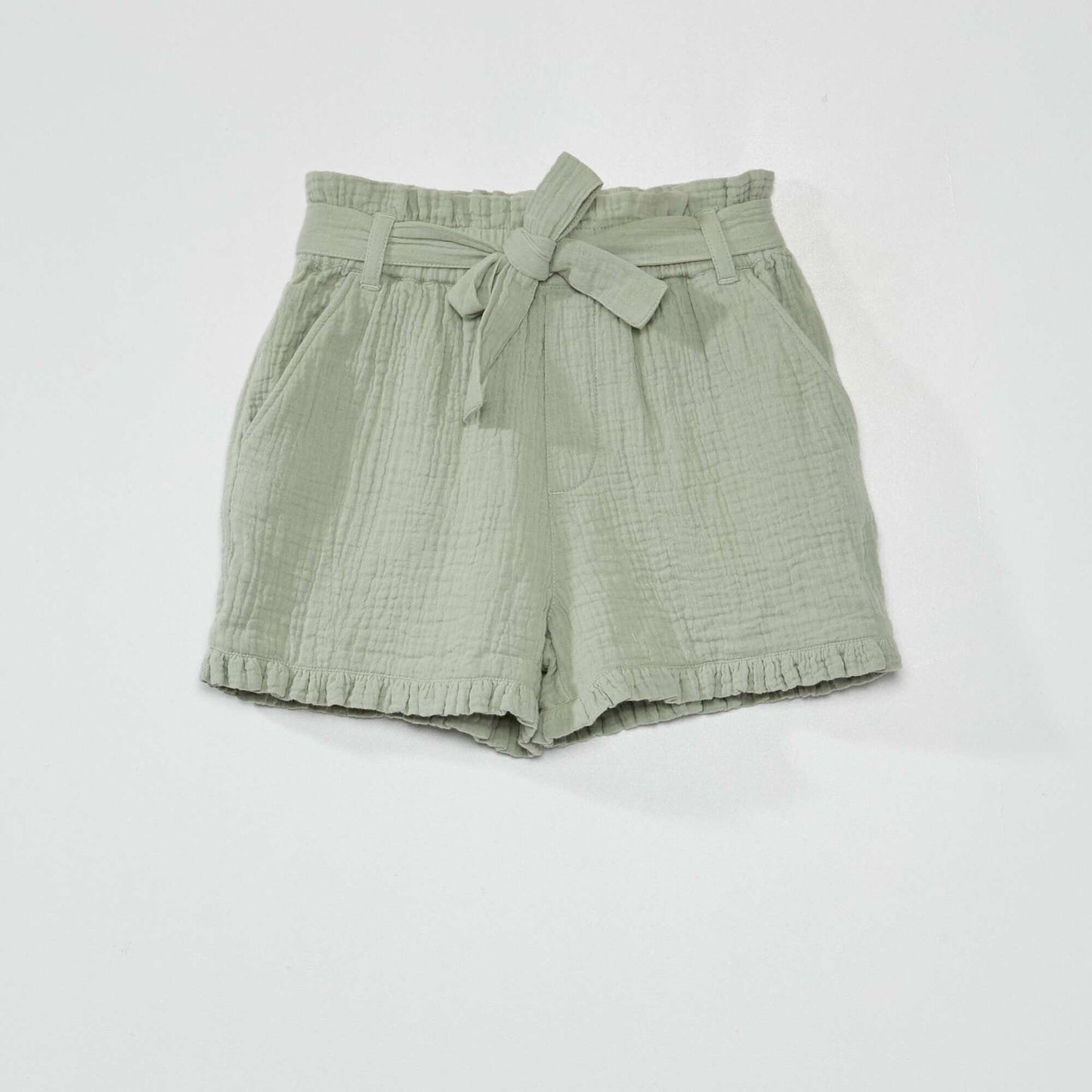 Paperbag shorts CRYSTAL GREEN