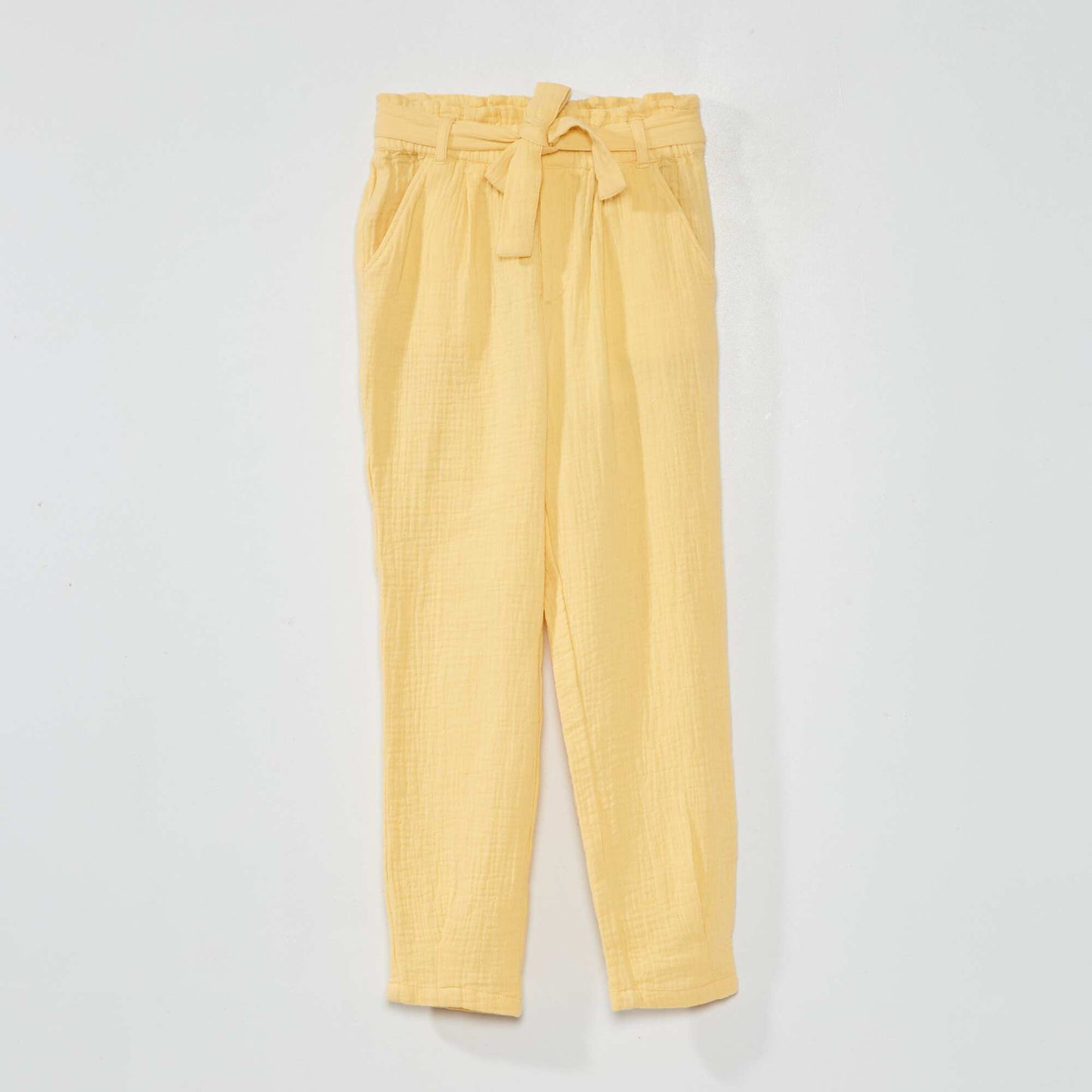 Cotton gauze paperbag trousers LI1