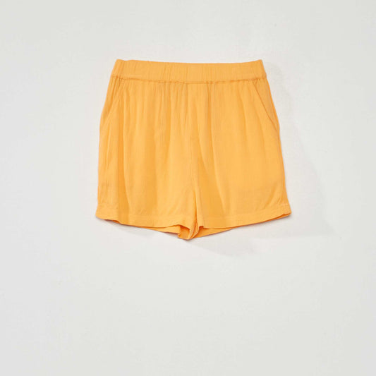 Flowing plain shorts apricot