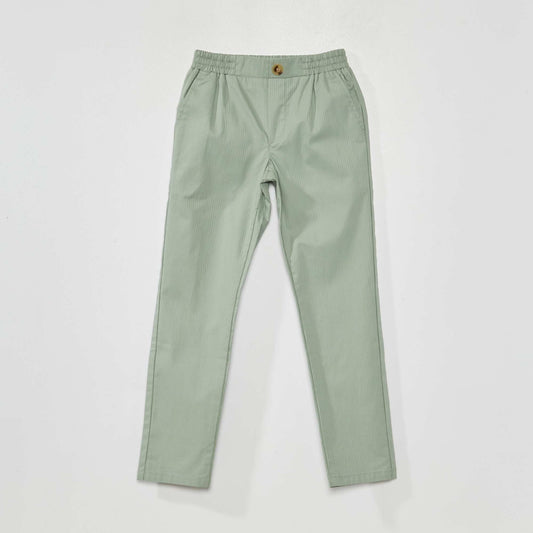 Striped trousers CRYSTAL GREEN