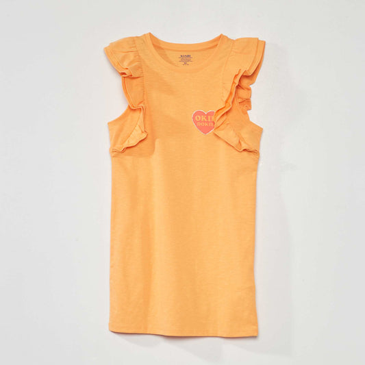 Sleeveless ruffled jersey dress ORANHEART