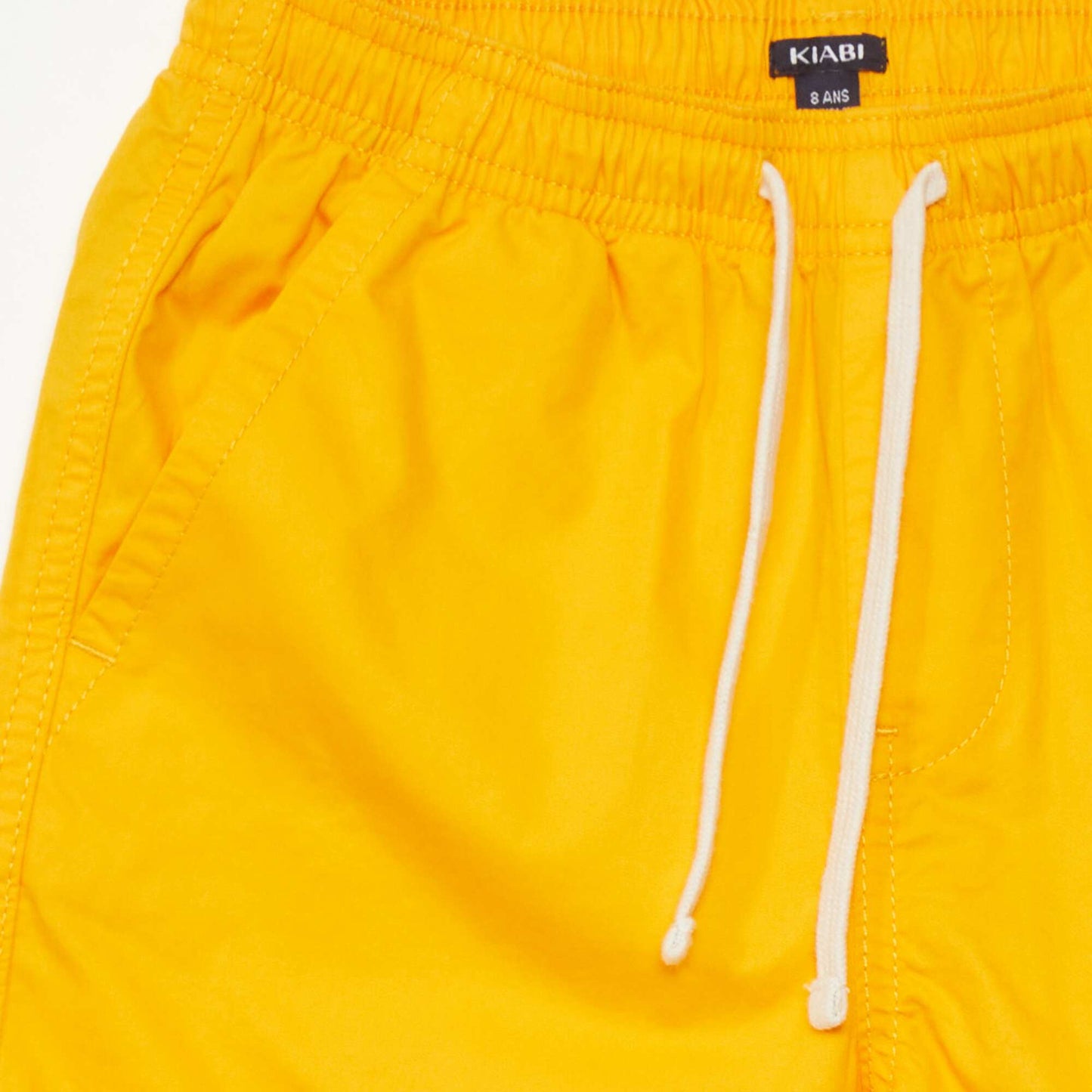 Straight-cut block colour Bermuda shorts YELLOW