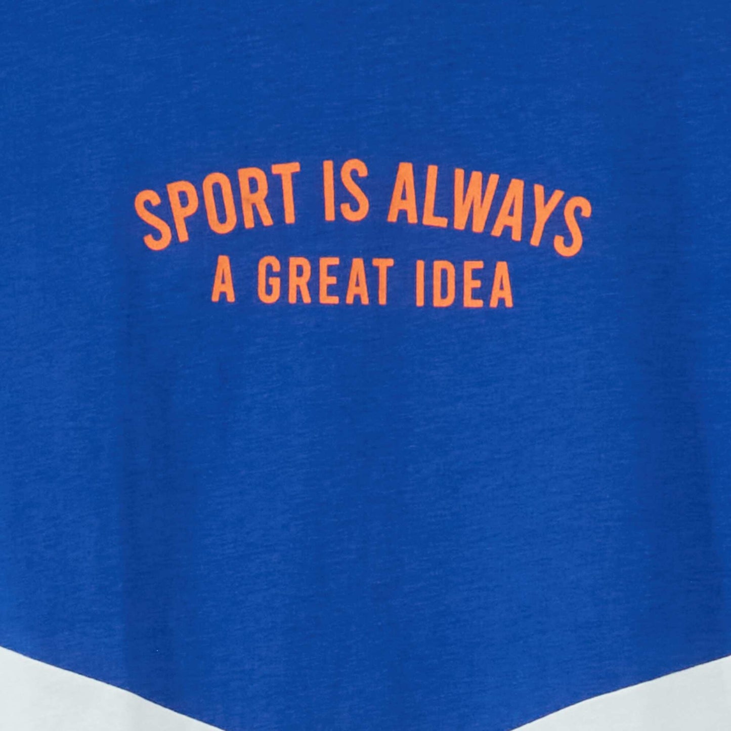 Colour-block jersey T-shirt BLUE