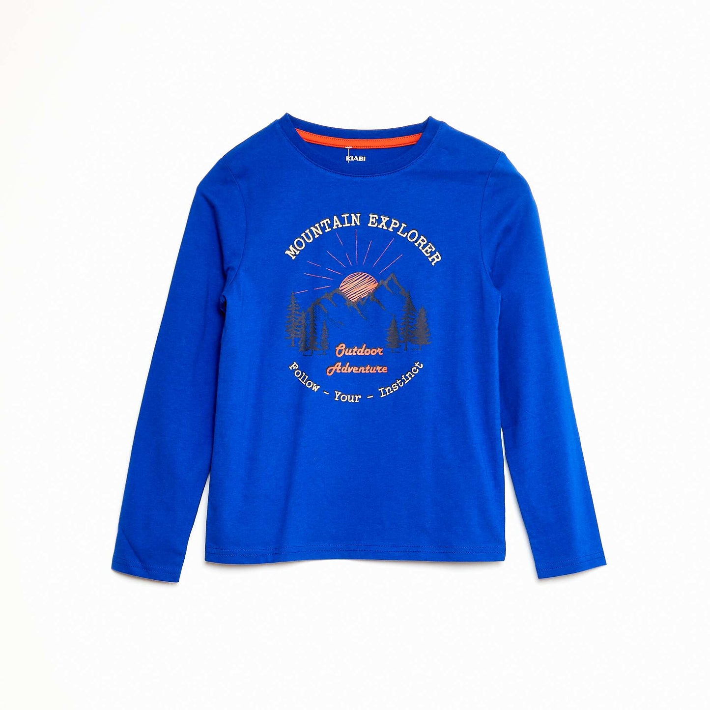 Long-sleeved jersey T-shirt BLUE