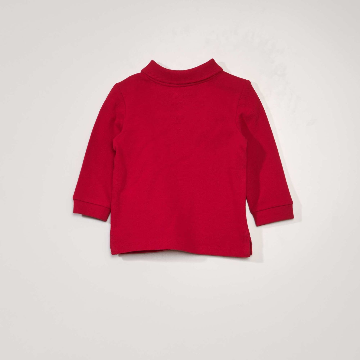 Piqué knit polo shirt RED