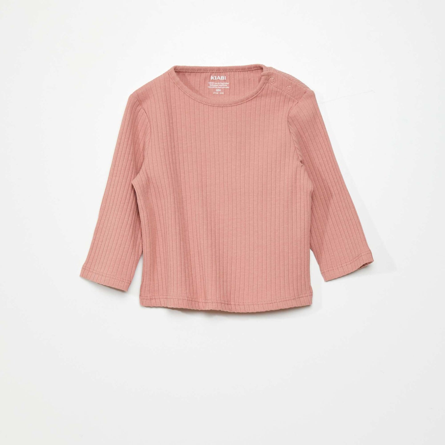 Pack of 2 ribbed jersey T-shirts LOT ROSE_A