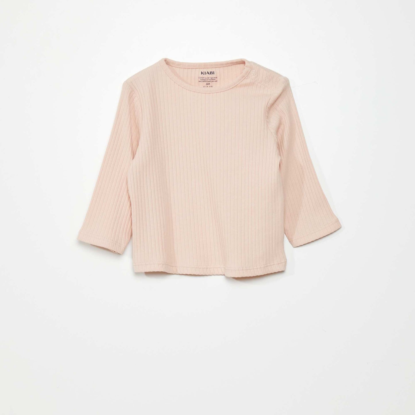 Pack of 2 ribbed jersey T-shirts LOT ROSE_A