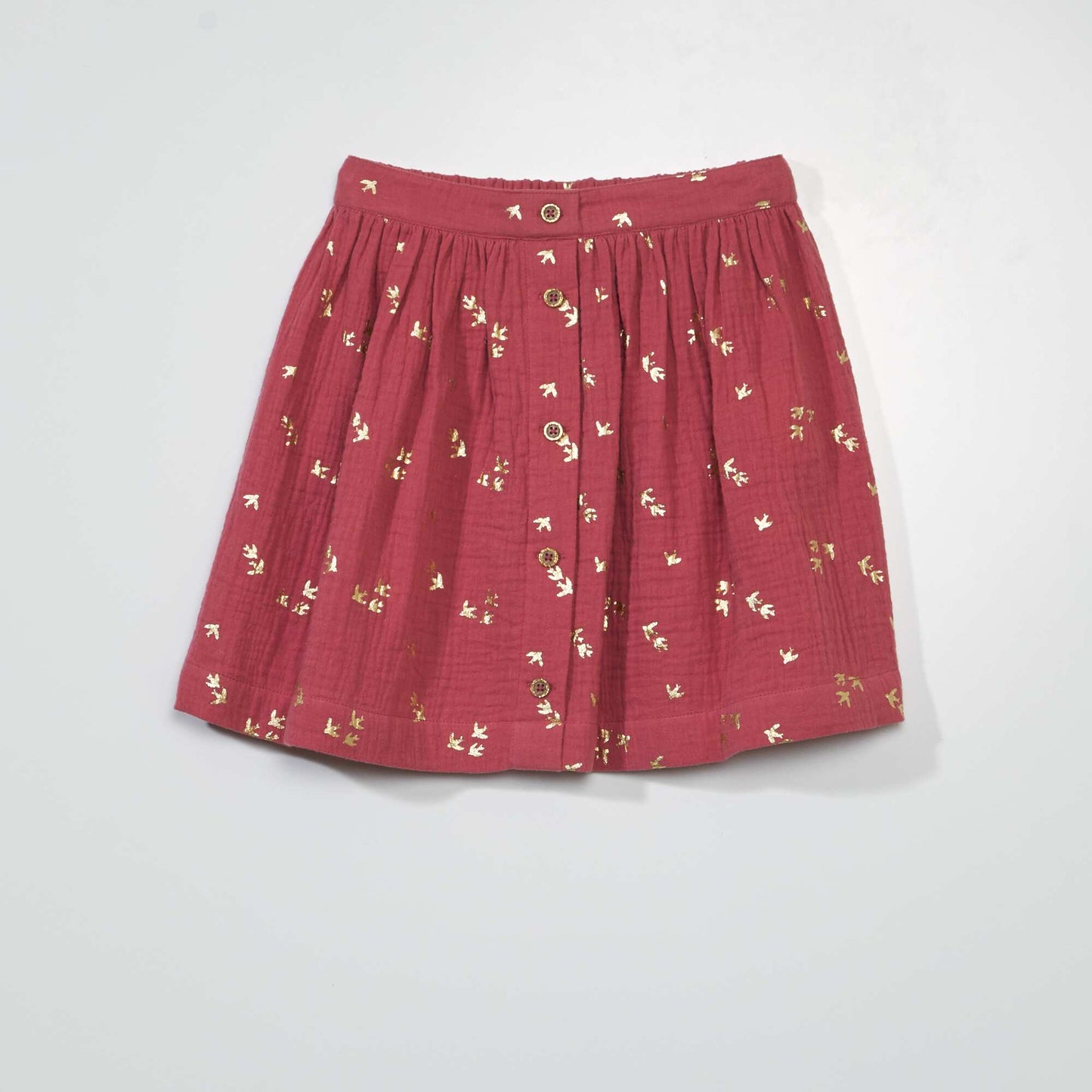 Short cotton gauze skirt ROSEBIRDAO