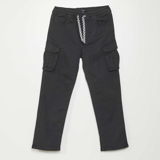 Trousers with side pockets Black