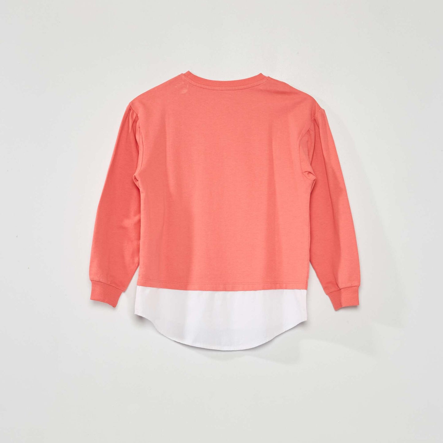 2-in-1 effect jersey knit T-shirt PINK