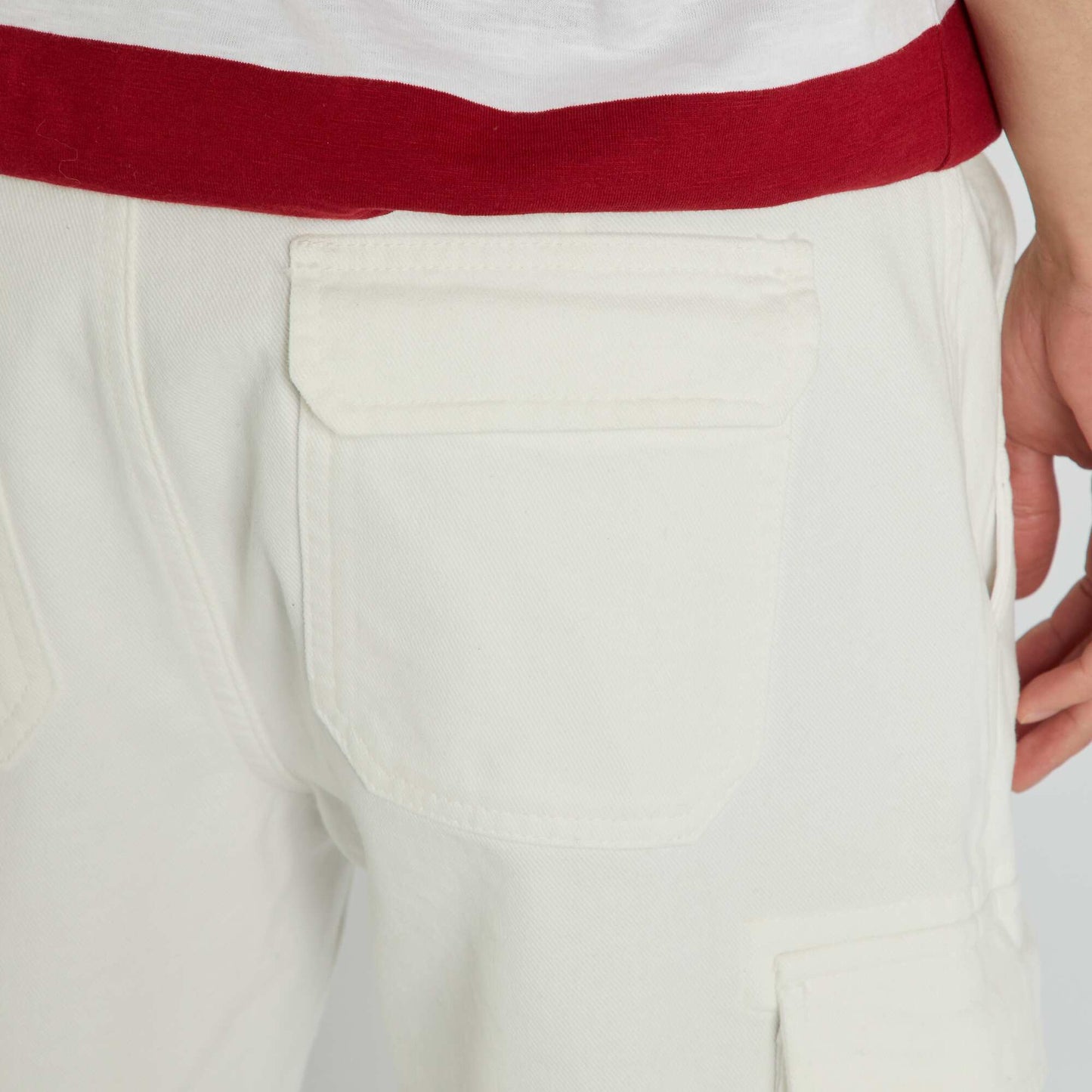 Cargo-style trousers snow white