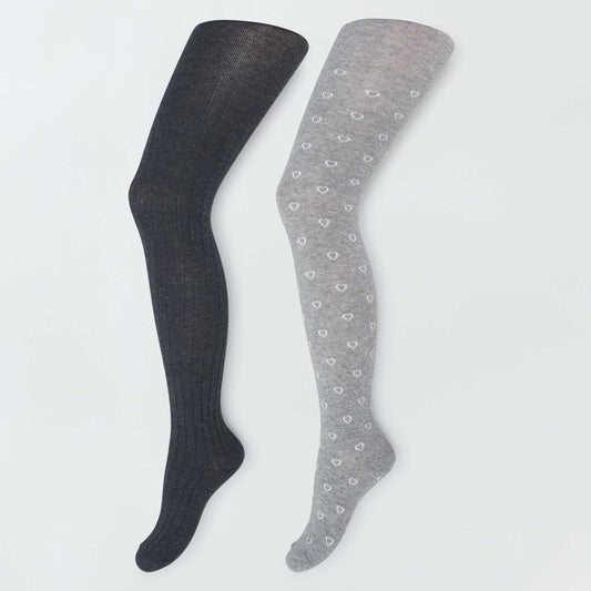 Pack of 2 pairs of tights GREY