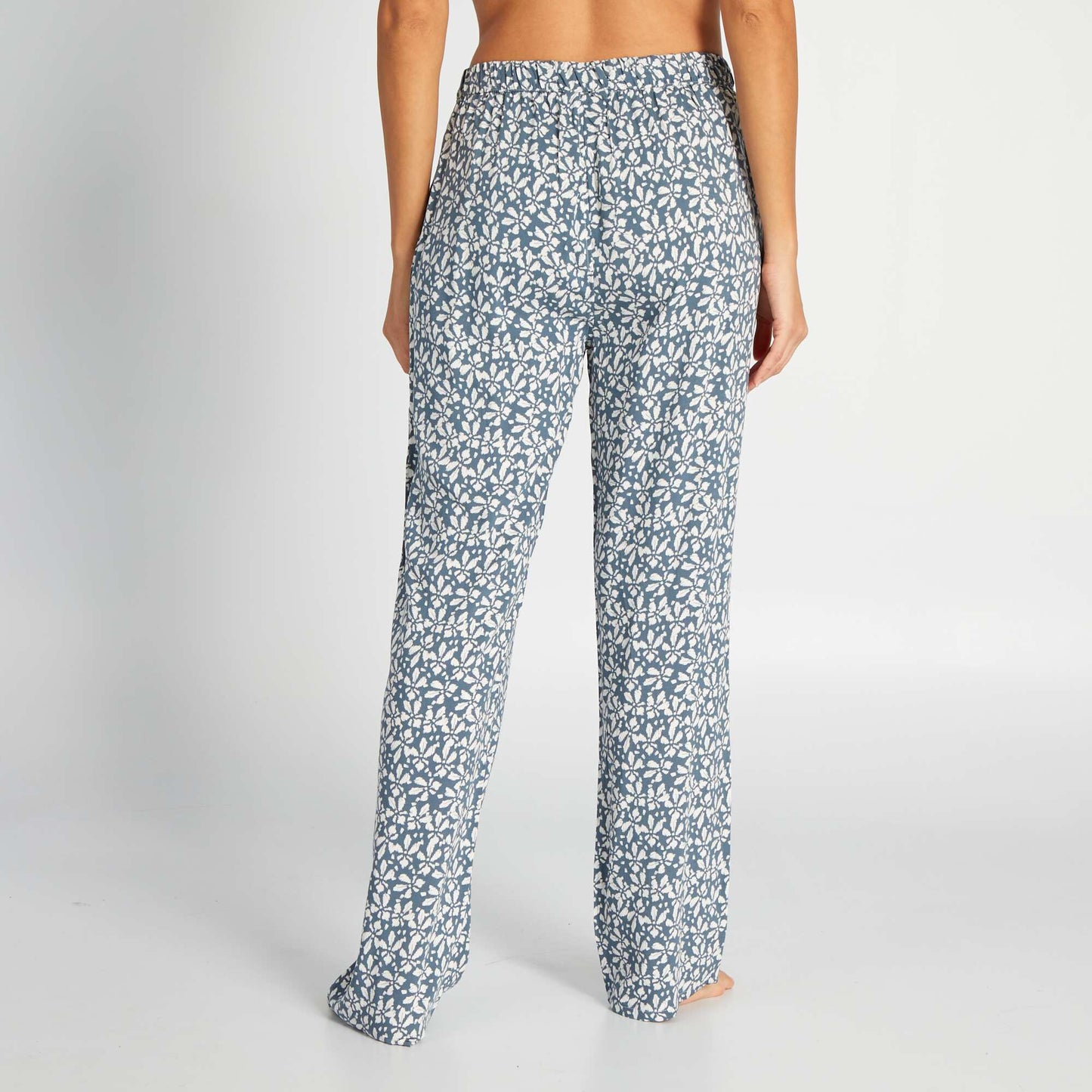 Flowing printed pyjama bottoms BLUE