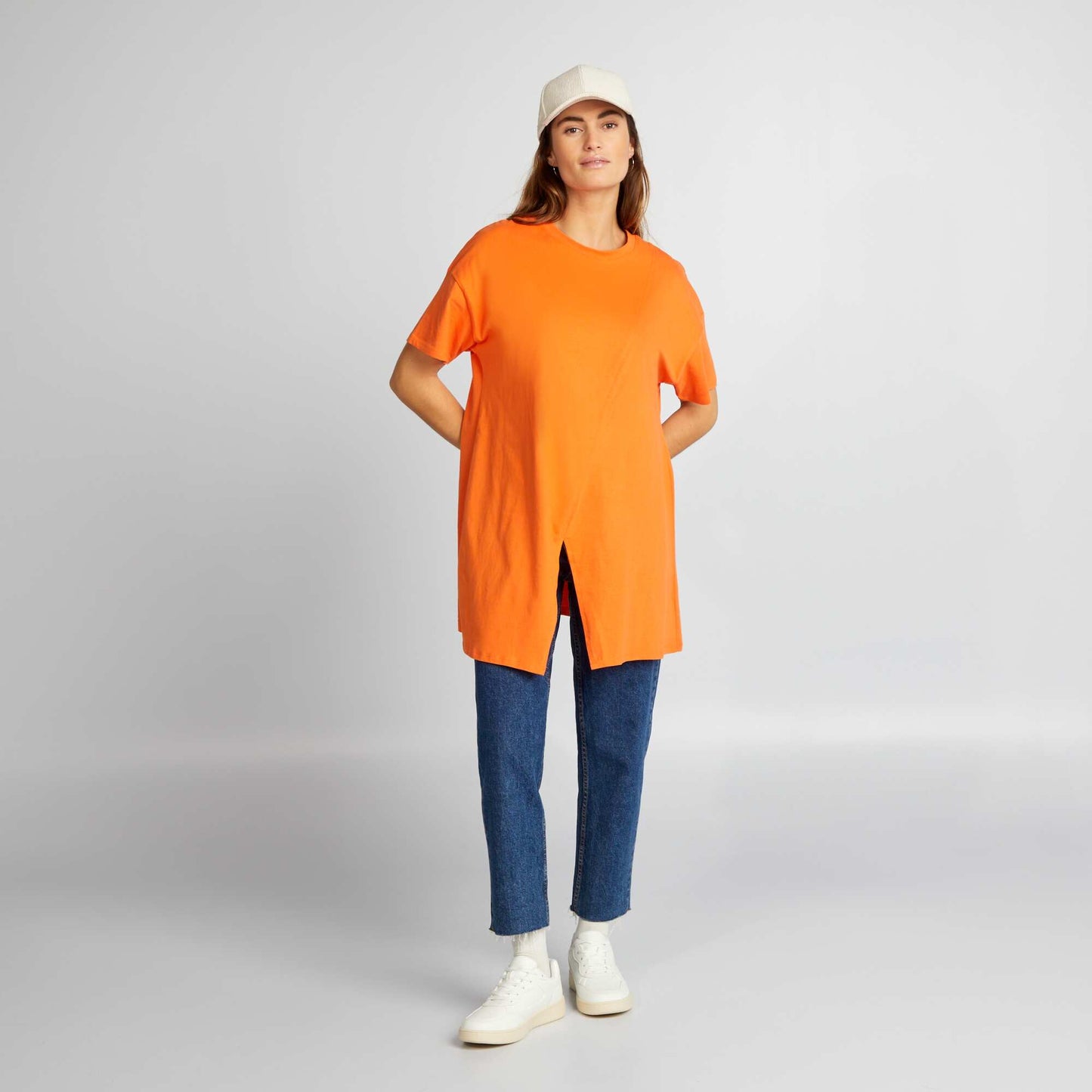 Long jersey T-shirt ORANGE