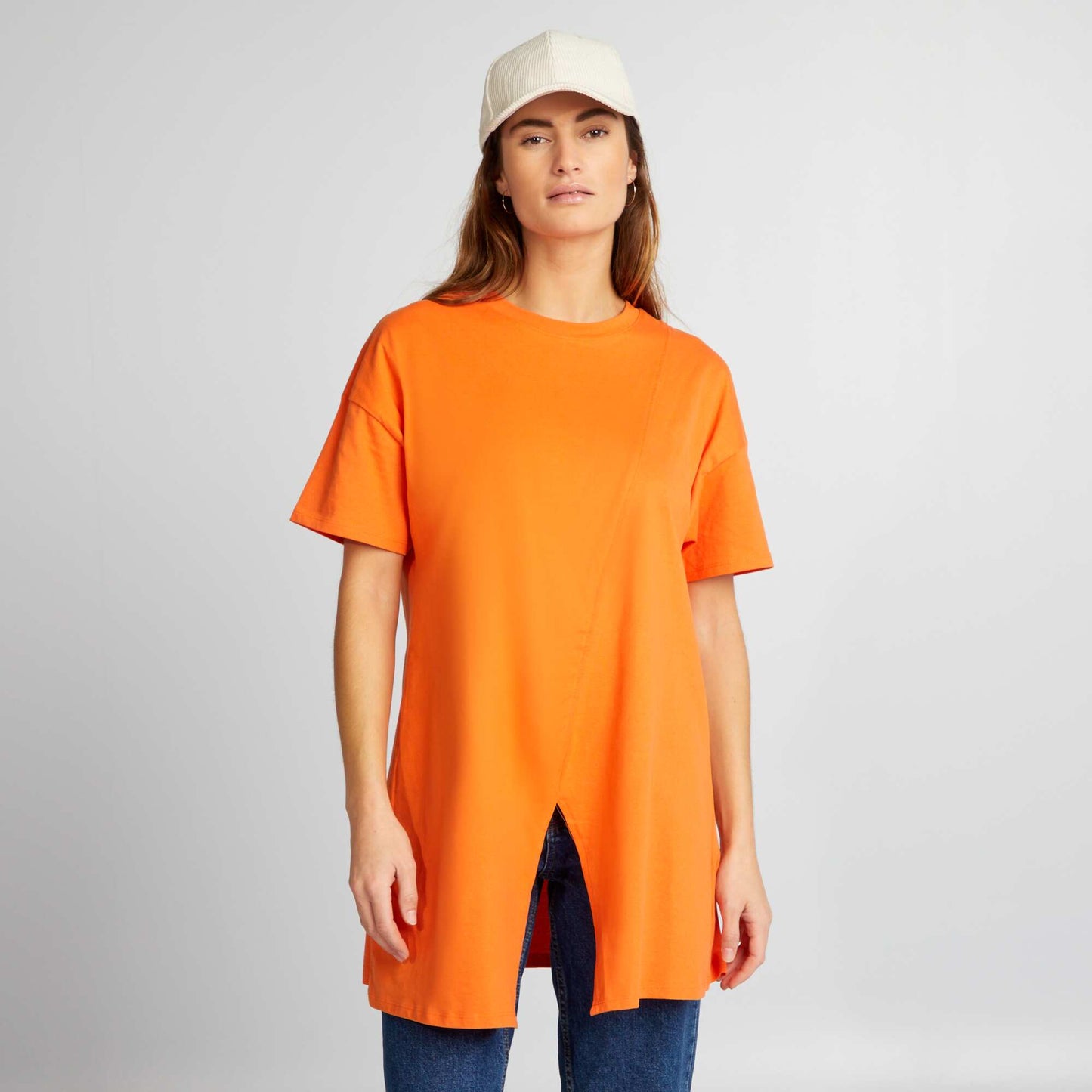 Long jersey T-shirt ORANGE