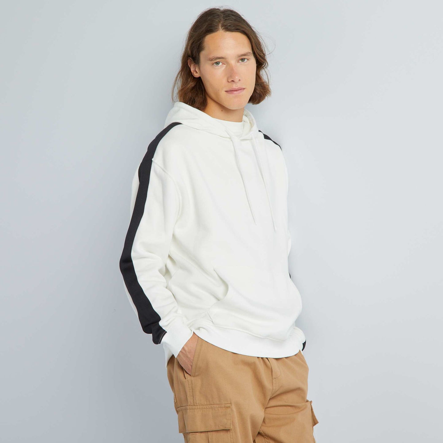 Two-tone hoodie White