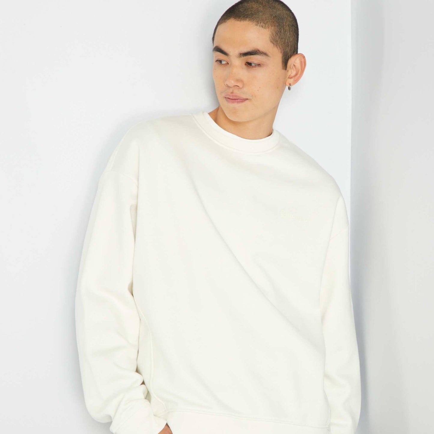 Plain sweatshirt WHITE