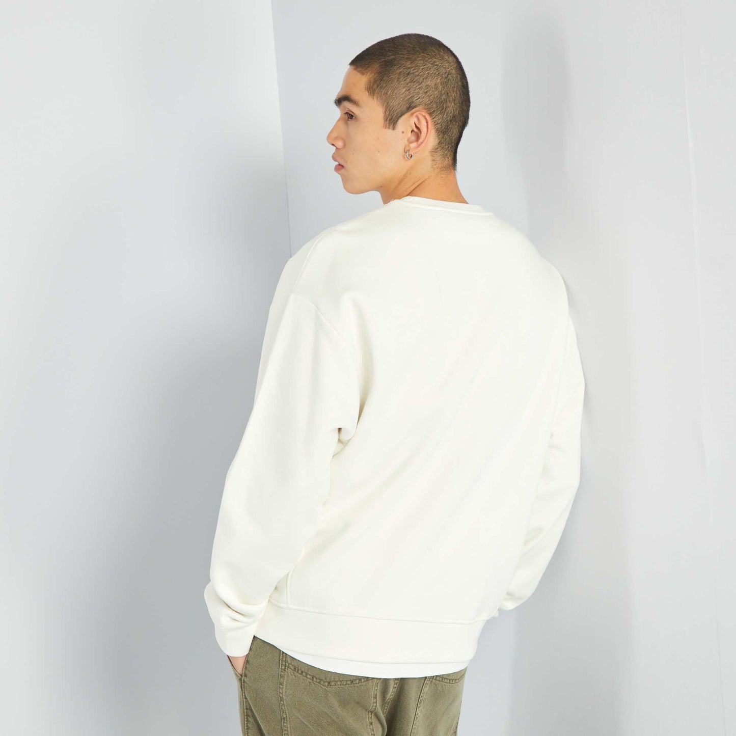 Plain sweatshirt WHITE