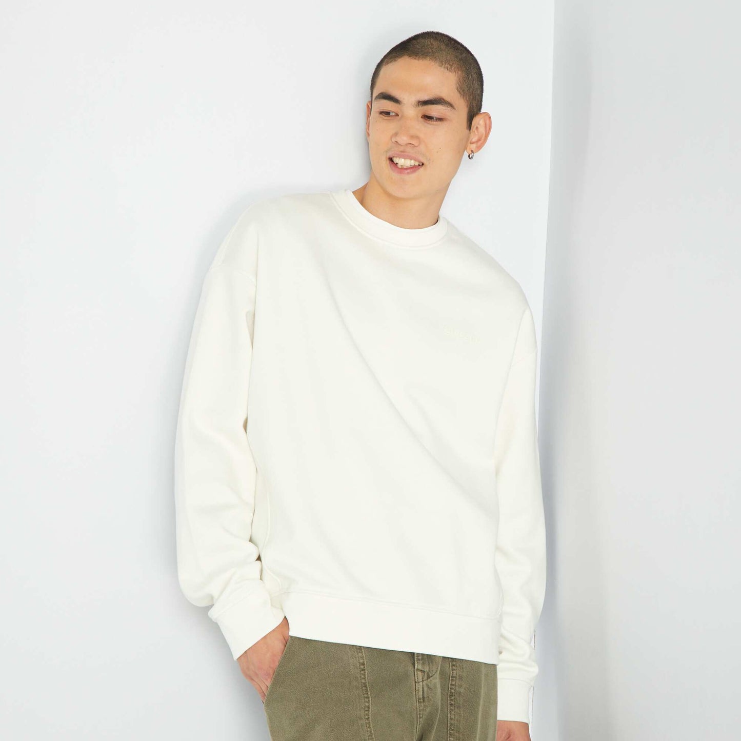 Plain sweatshirt WHITE