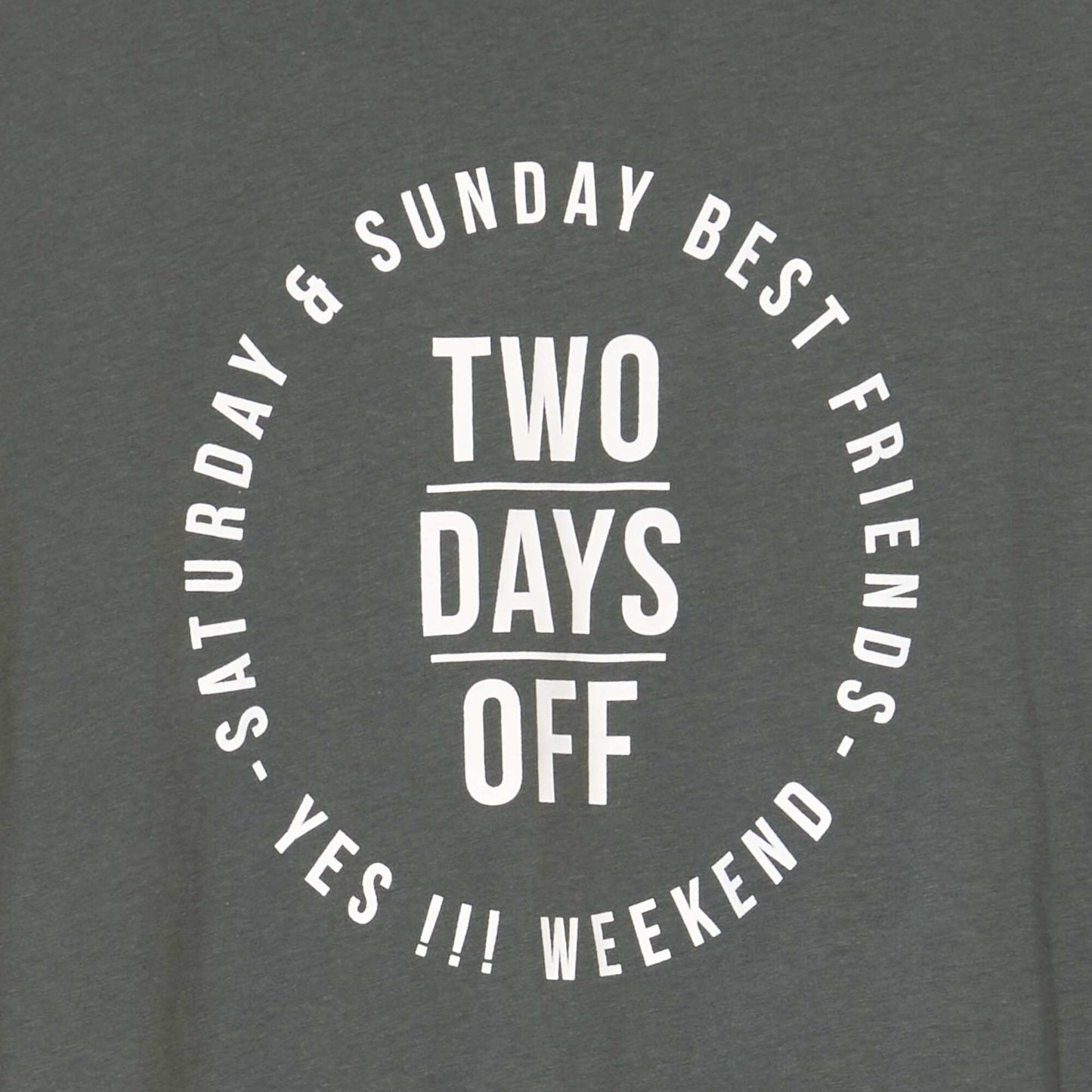 Long pyjamas - 'Weekend' lettering - 2-piece set GREEN3