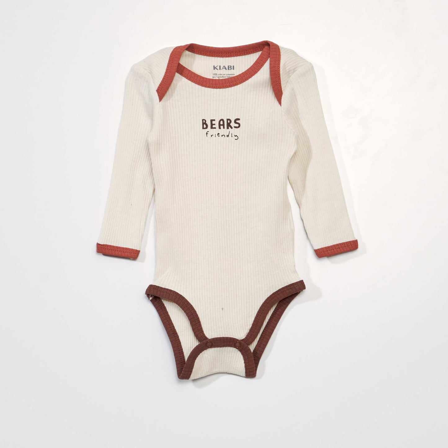 Pack of 2 ribbed knit bodysuits AO BEAR