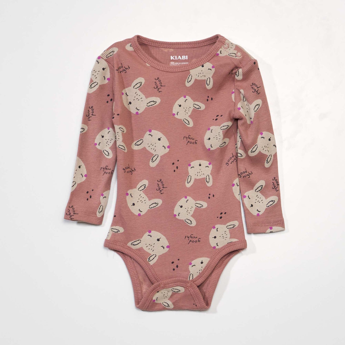 Pack of 2 ribbed knit bodysuits AO RABBIT