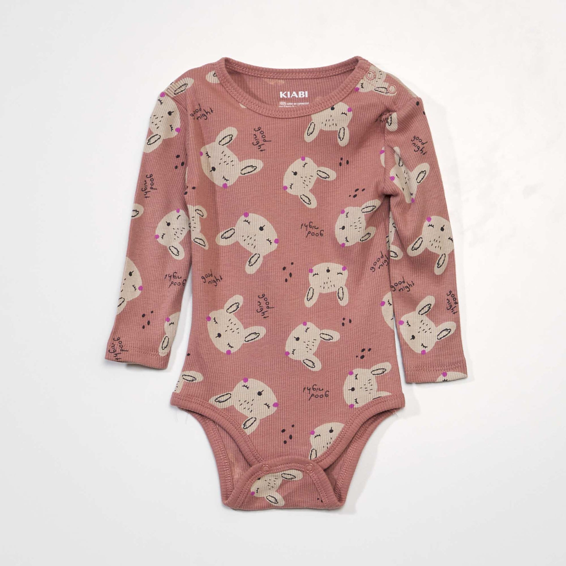 Pack of 2 ribbed knit bodysuits AO RABBIT