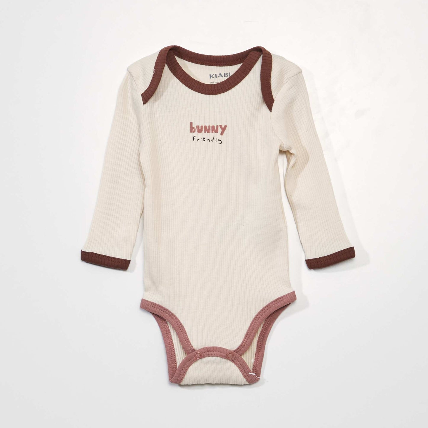 Pack of 2 ribbed knit bodysuits AO RABBIT