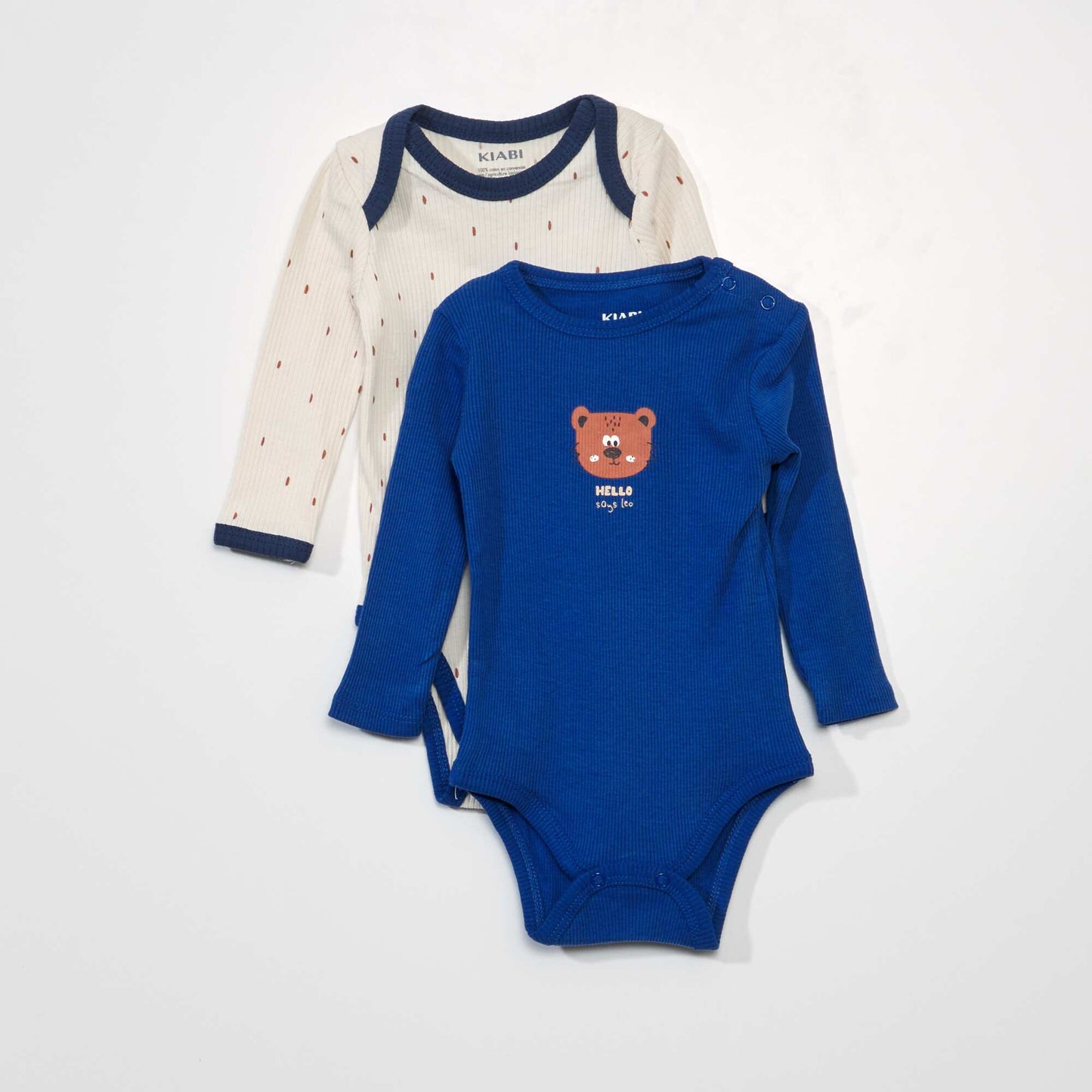 Pack of 2 ribbed knit bodysuits BEAR