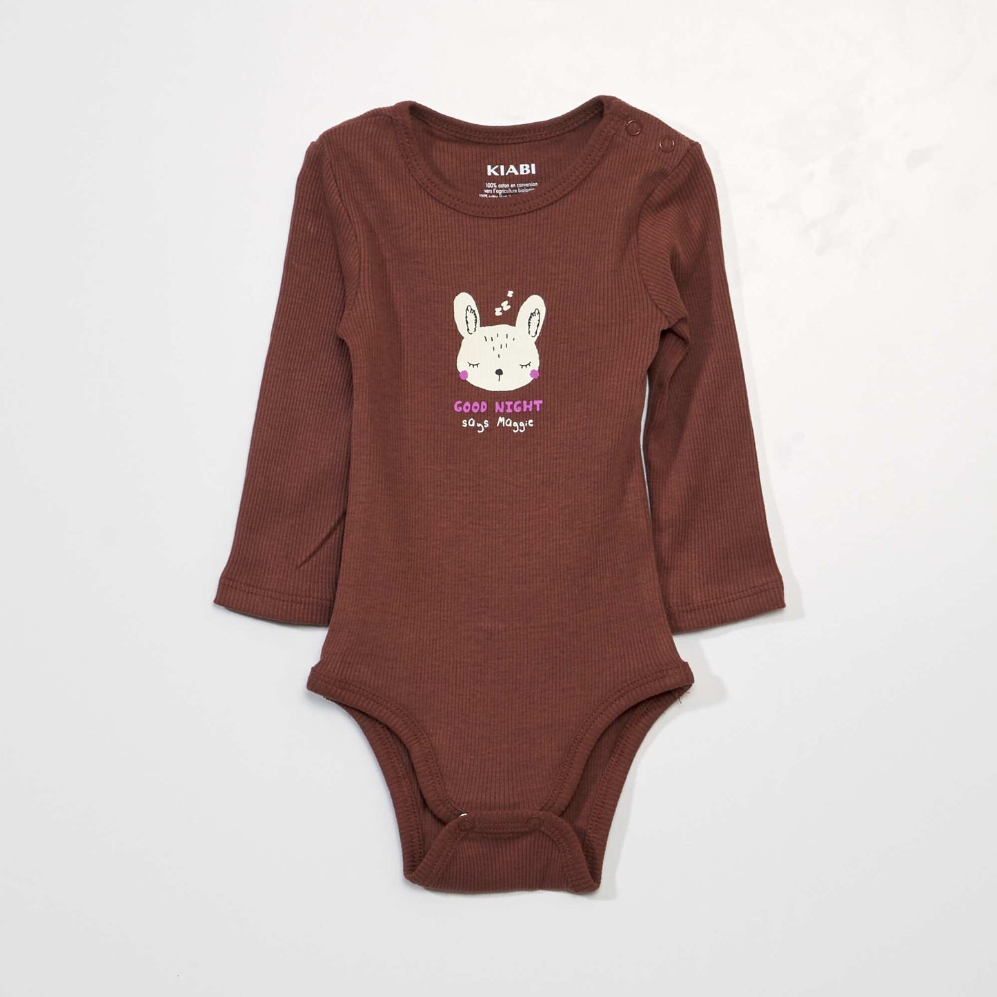 Pack of 2 ribbed knit bodysuits RABBIT G