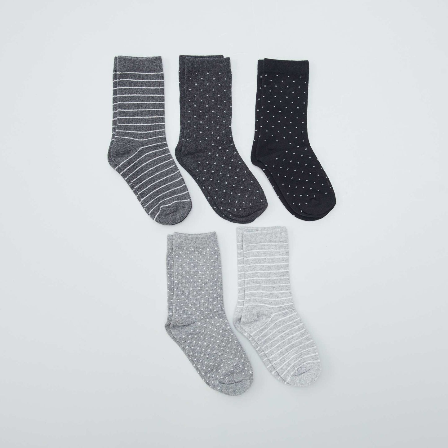 Pack of 5 pairs of socks GRAY SET