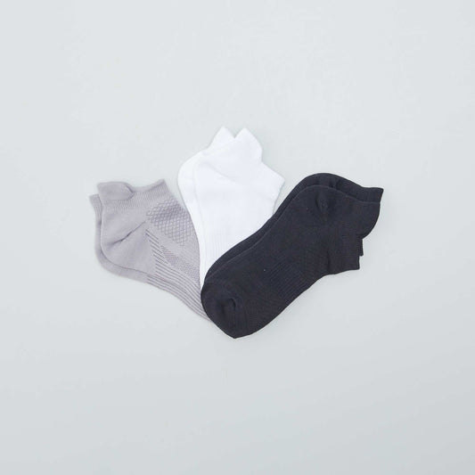 Pack of 3 pairs of ankle socks LOT GRAY