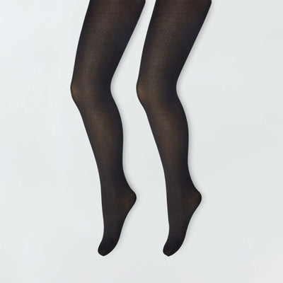 Pack of 2 pairs of tights black
