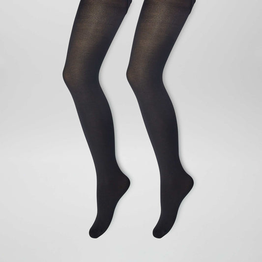 Pack of 2 pairs of opaque tights BLACK