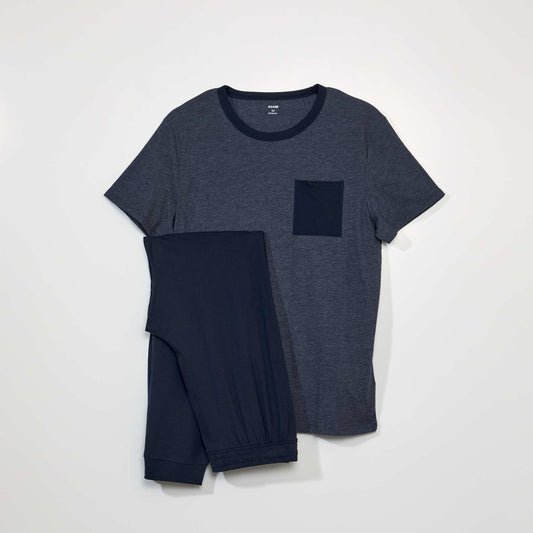 Short jersey pyjamas - 2-piece set BLUE _SAPP