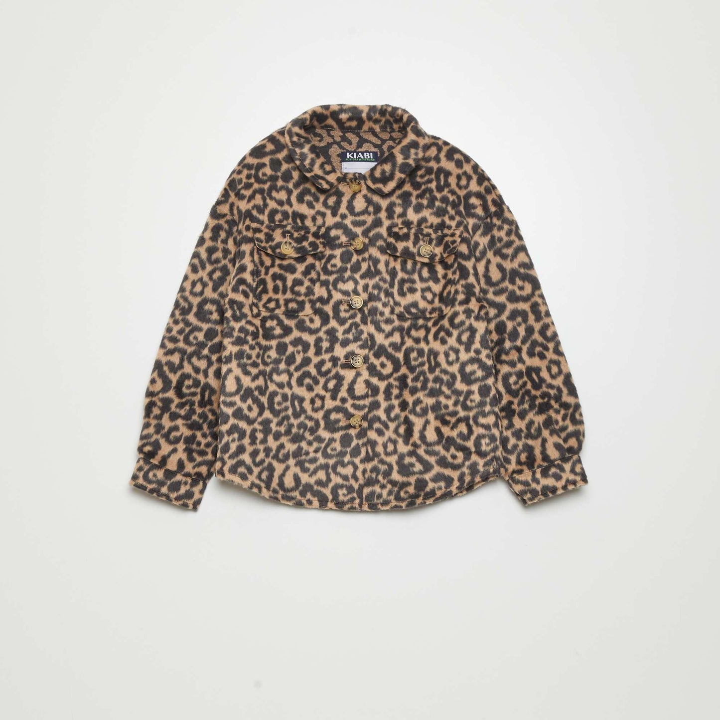 Leopard print overshirt BEIGE