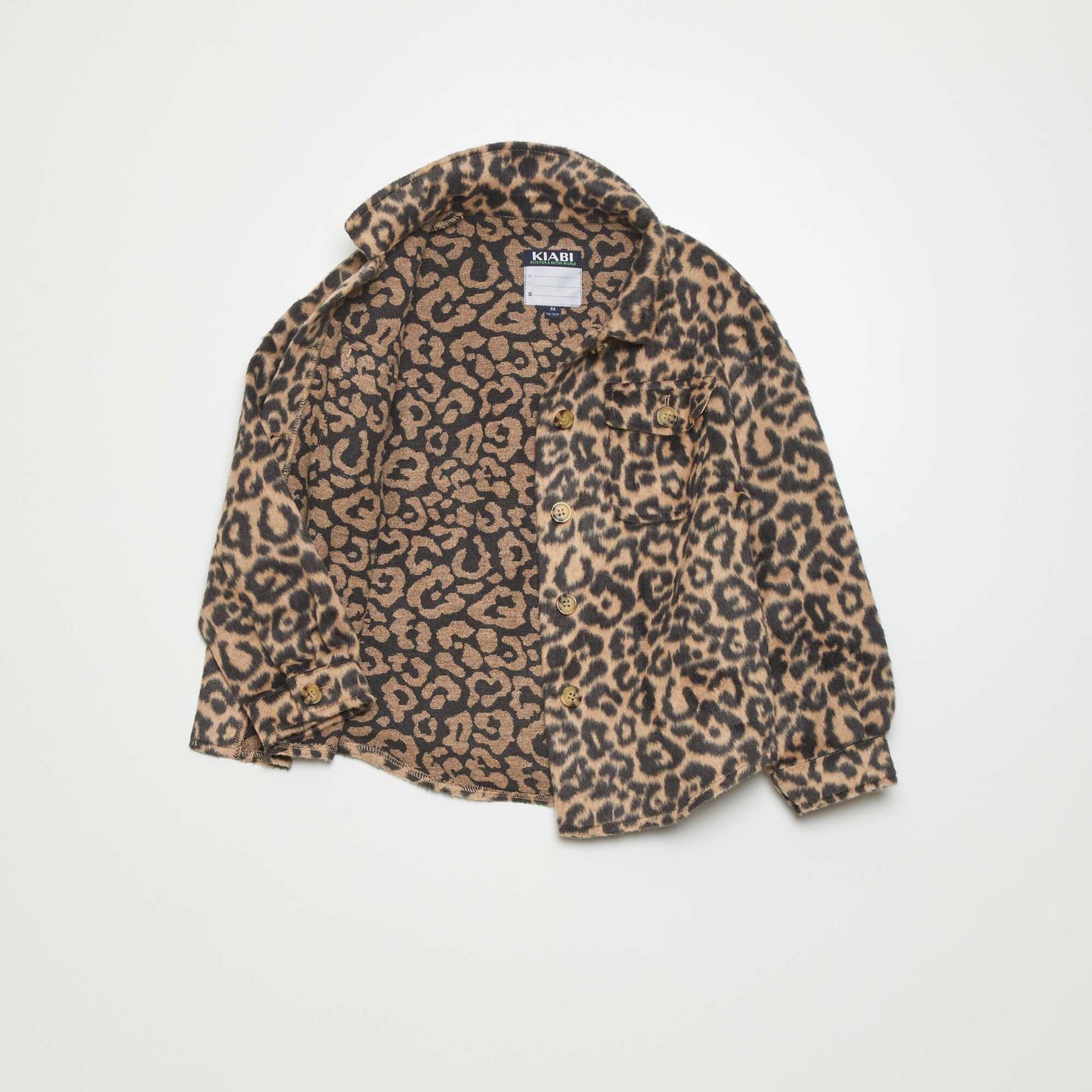 Leopard print overshirt BEIGE