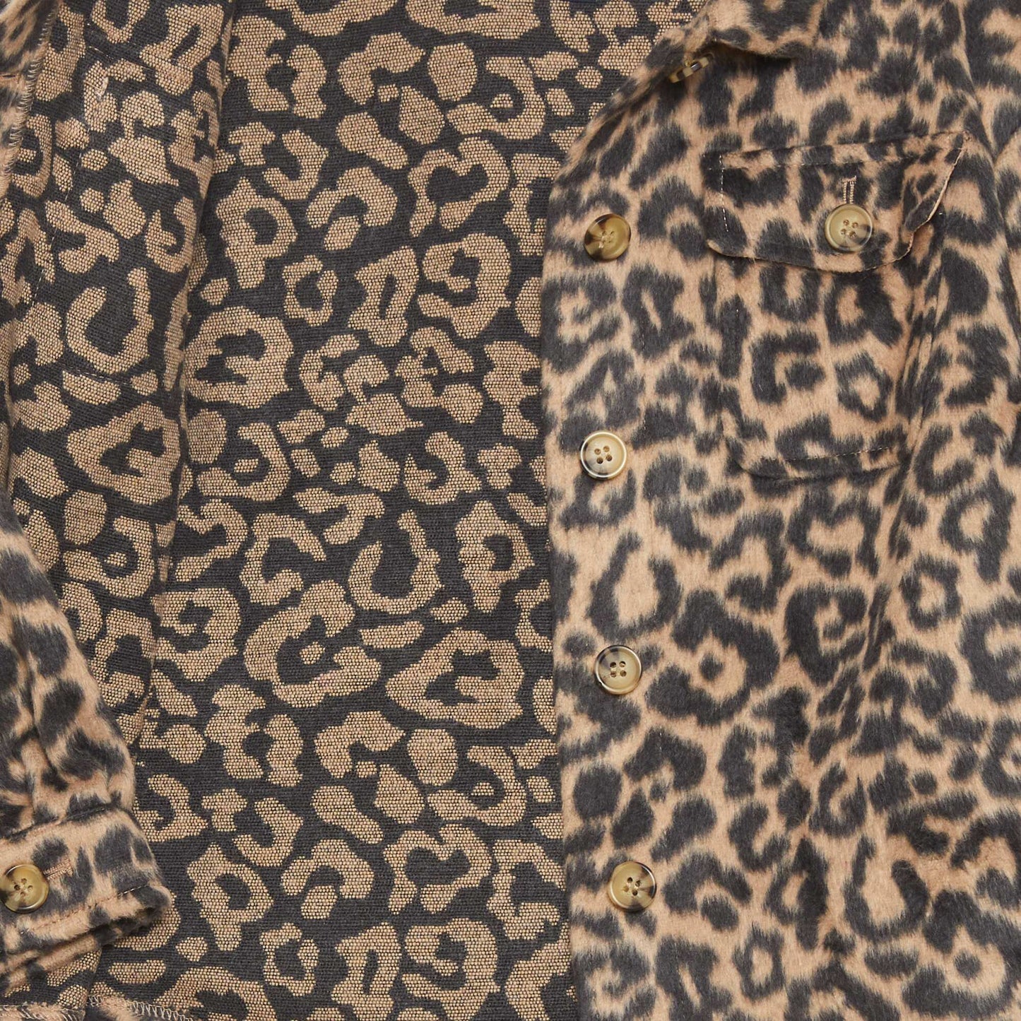 Leopard print overshirt BEIGE