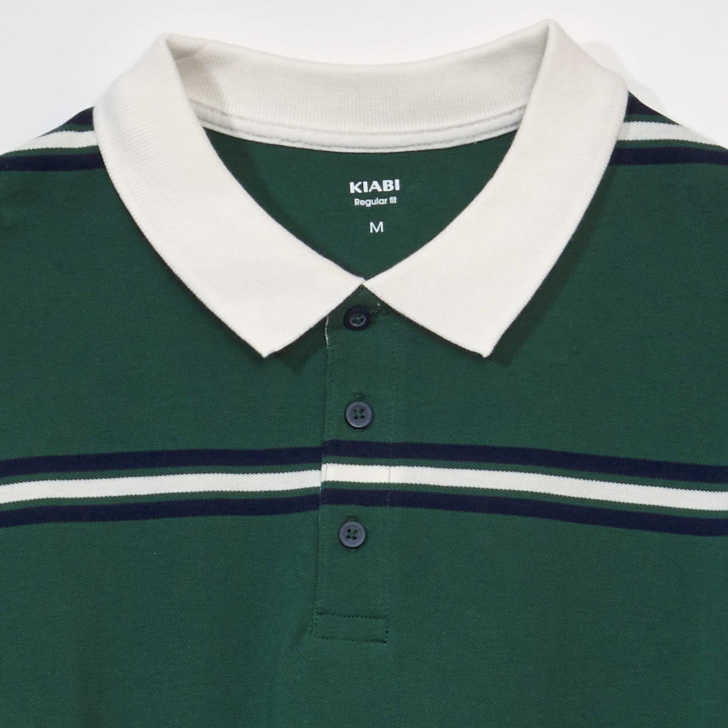 Cotton piqué rugby-style polo shirt Green